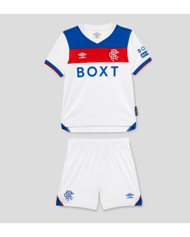 Billige Fotballdrakt Rangers Replika Bortedraktsett Barn 2025-26 Kortermet (med bukser)
